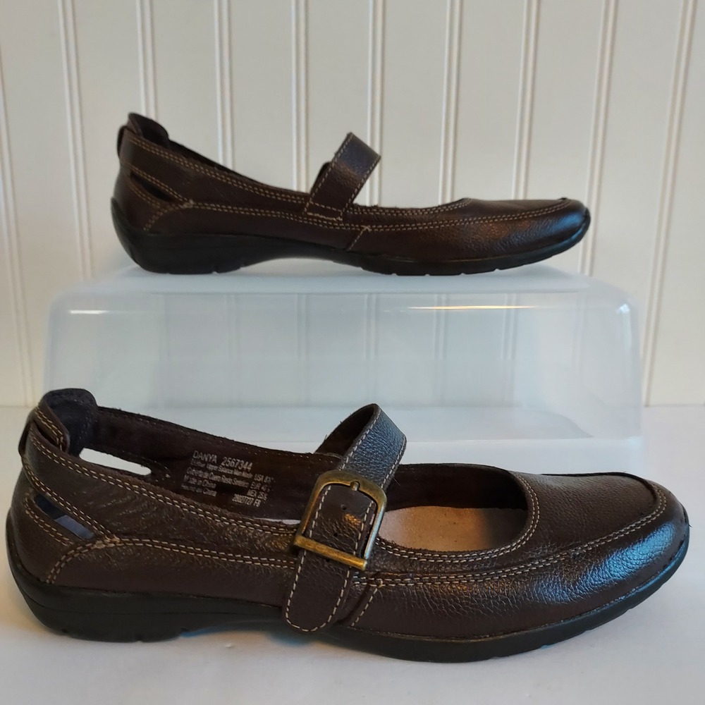 Dr Scholls Danya Dark Brown Leather Mary Jane Shoes Women US‎ 8.5 - Picture 6 of 9